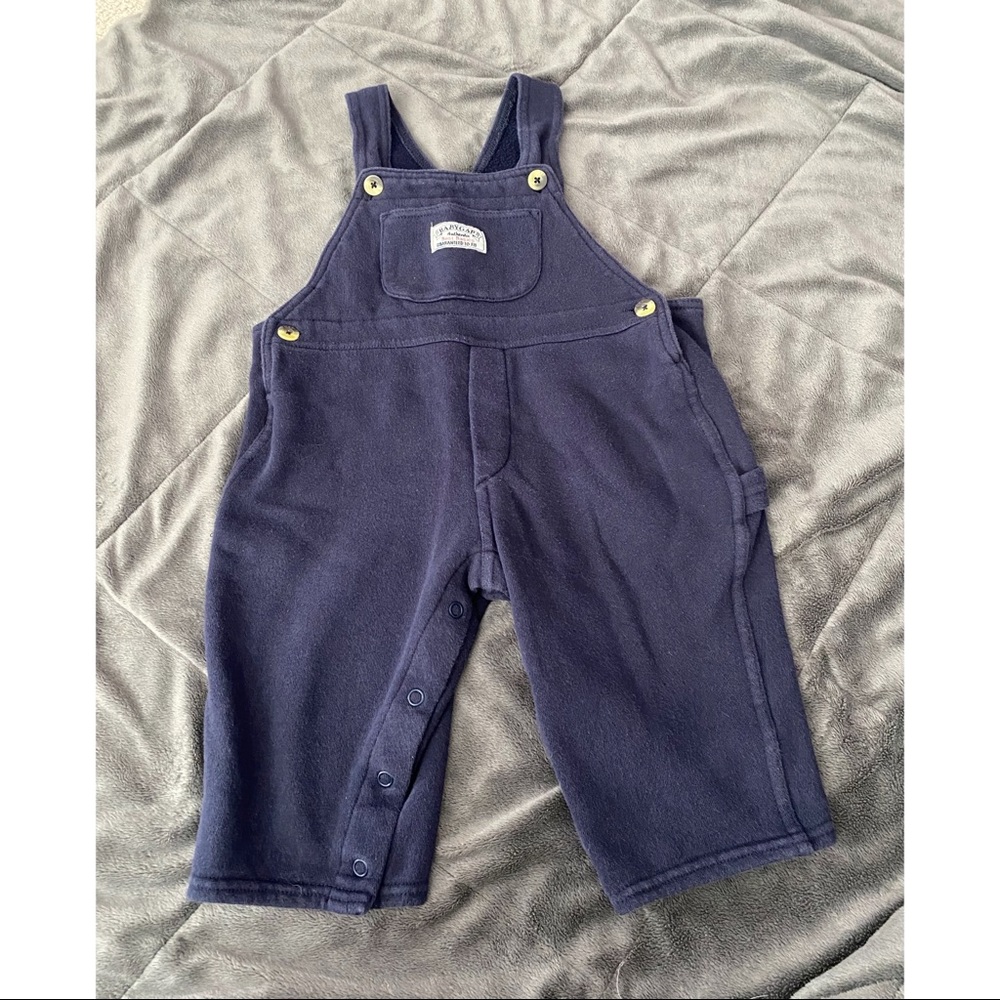 Baby Gap Button Down Overalls Navy 12-18M